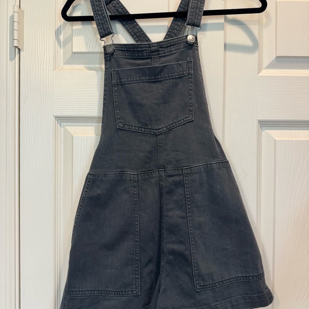 Aerie Charcoal Denim Overalls